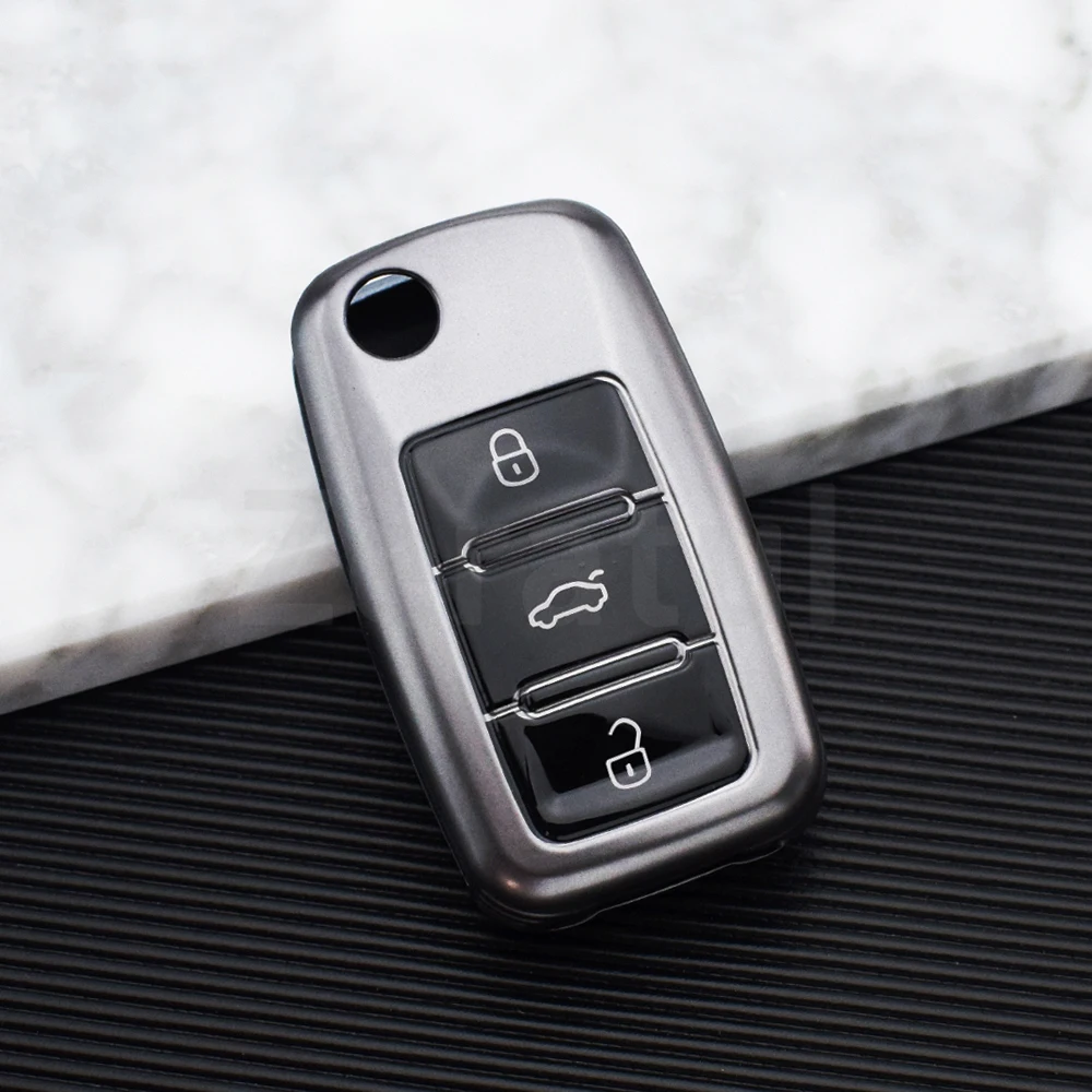 

2/3 бутылки из ТПУ, чехол для автомобильного ключа, чехол для VW Volkswagen Bora Tiguan Golf 4, Sagitar Polo MK6 Jetta Passat Skoda, брелок в виде ракушки