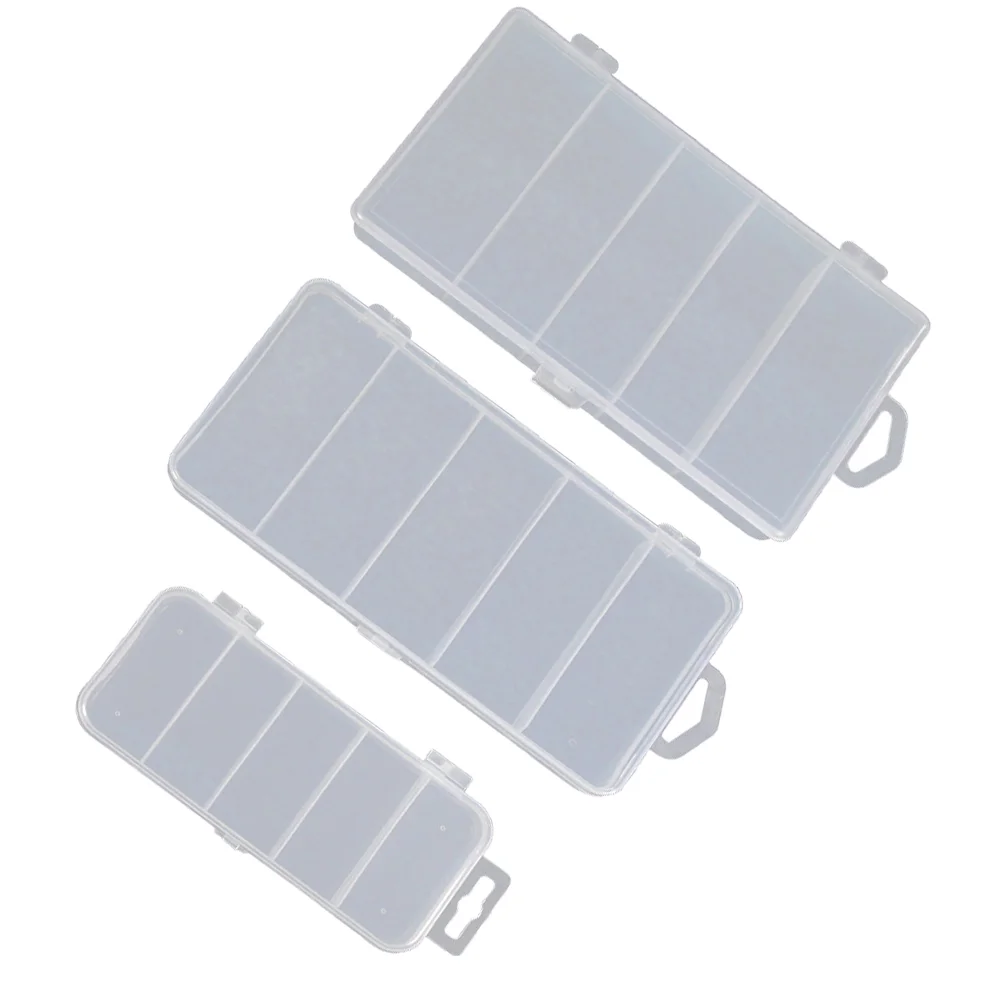 

3 Pcs Individual Cases Transparent Portable Container Fishing Tackle Box Organizer for Fishing Lure