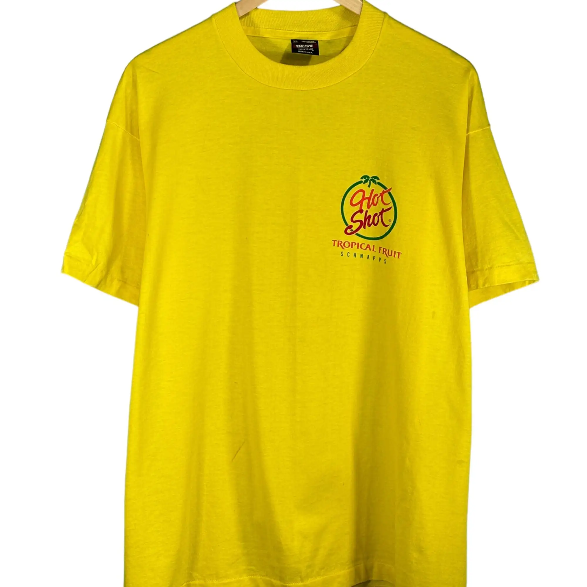 Винтажный тропический фруктовый Топ 90-х с графическим рисунком размер XL