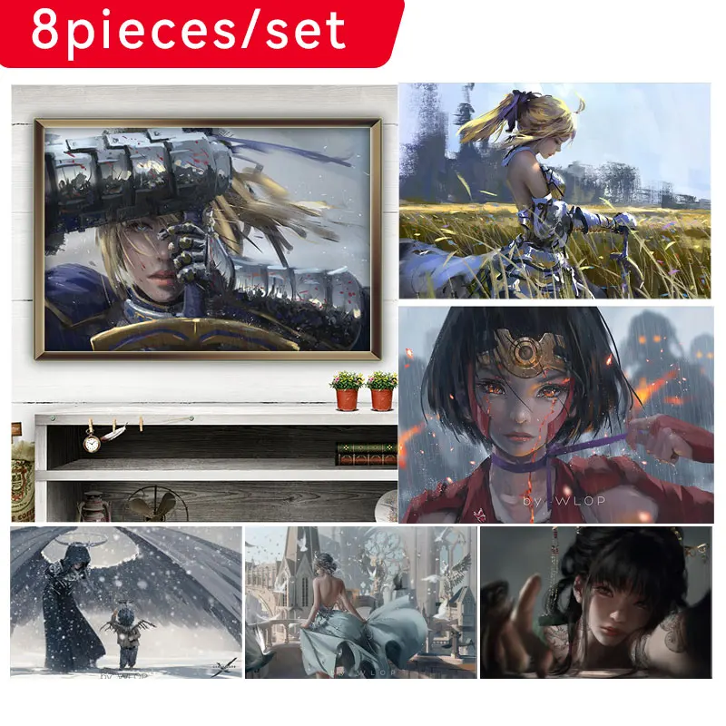 

Hot Anime Posters Ghost Blade Coated Paper White Poster Comic Home Decor Painting Room Bar Theme Bar Wall Stickers Painting Core