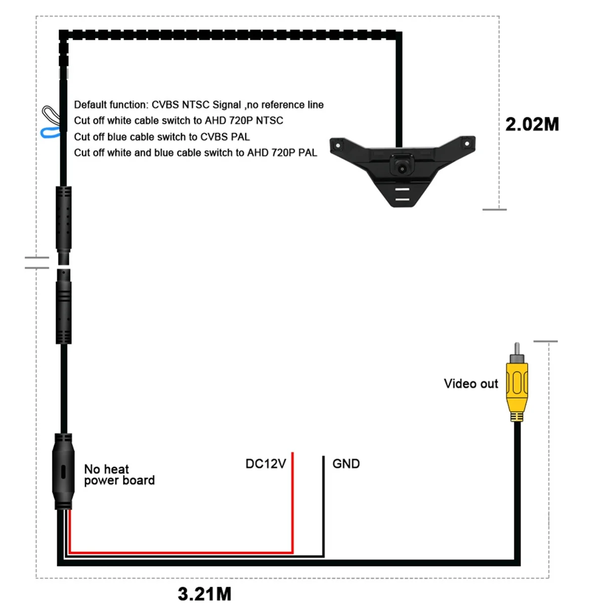 Автомобильная камера переднего вида AHD ночное видение рыбий глаз широкий угол 150