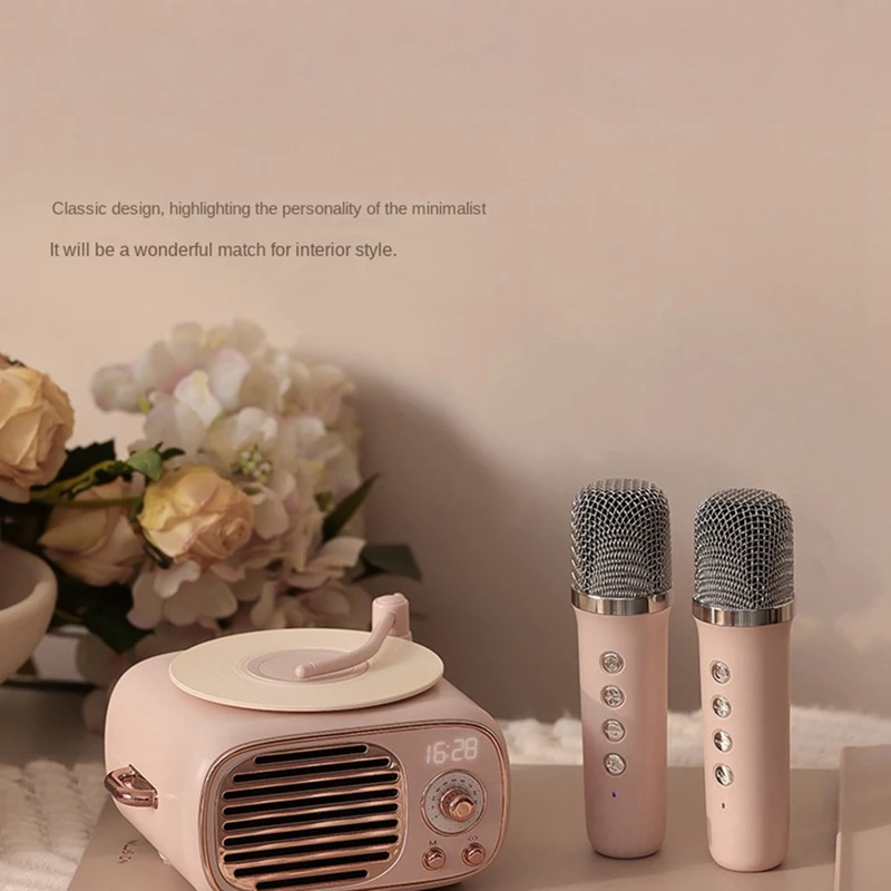 Старомодные винтажные маленькие Bluetooth-колонки с часами Портативные