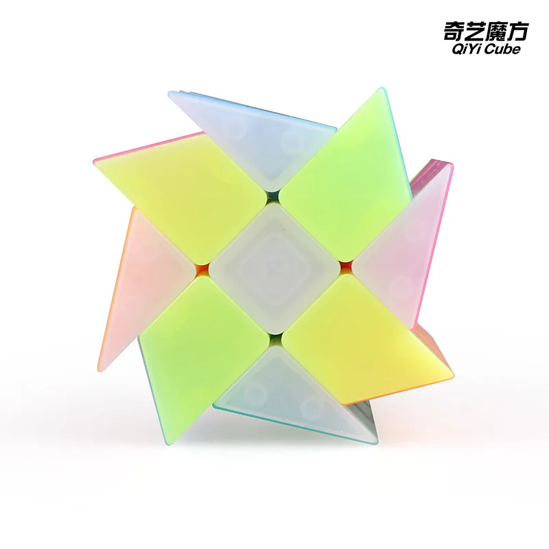 Qiyi Желейный цветной колесо трансформатор ветра и огня волшебный куб с