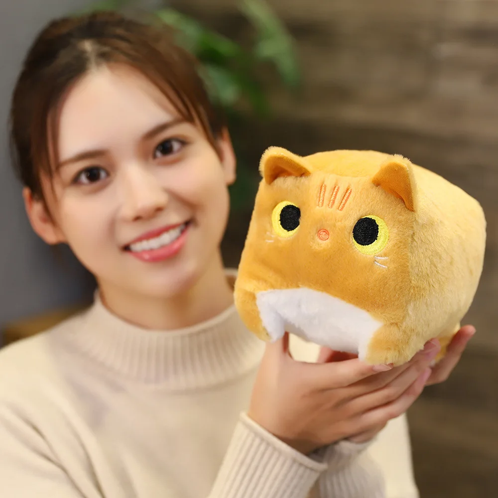 

Animal Cartoon Square Pocket Cat Plush Toy Figure Big Black Cat Plush Toy Figure 8 Inches Claw Machine Rag Doll Kitten Doll Gift