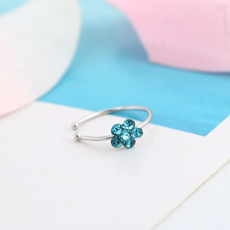 1 шт. цветок клип нос кольцо поддельные пирсинг серьги-кольца шпильки не из