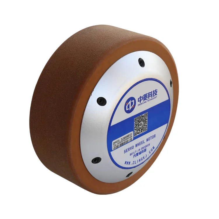 

ZLTECH IP65 6.5inch 48V Rated torque 10N.m 500W PU tire high precision low speed 1024-wire encoder hub motor for AGV