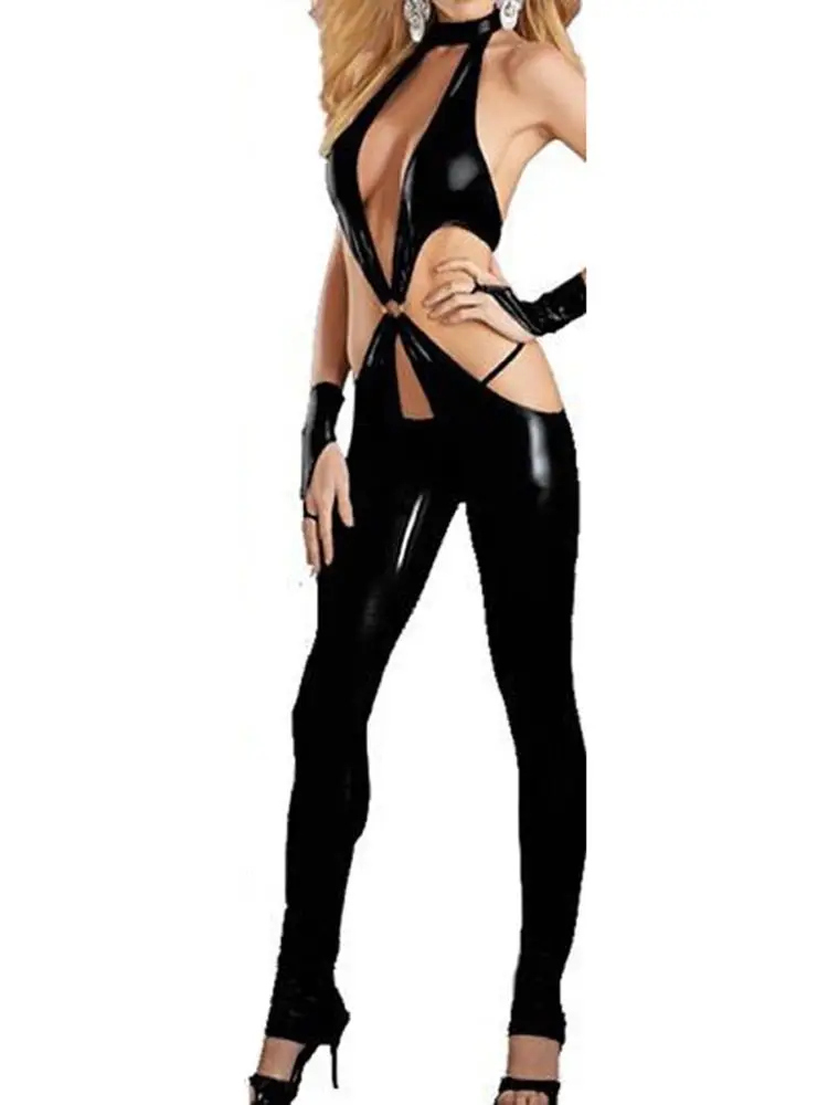 

Трико женское без рукавов с вырезами и открытой спиной