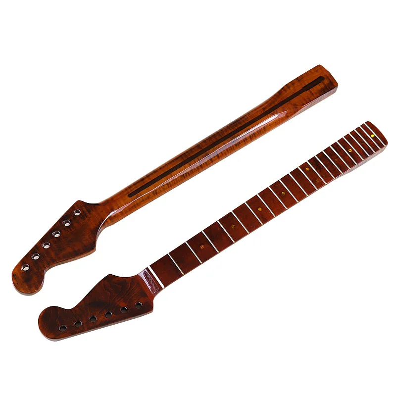 ST интегрированный 21-ладовый 6-струнный глянцевый клен с тигровым зерном шириной 5