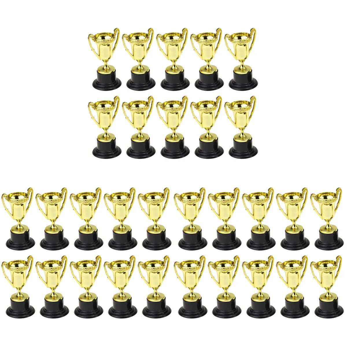 

30 шт., пластиковые золотые мини-стаканы