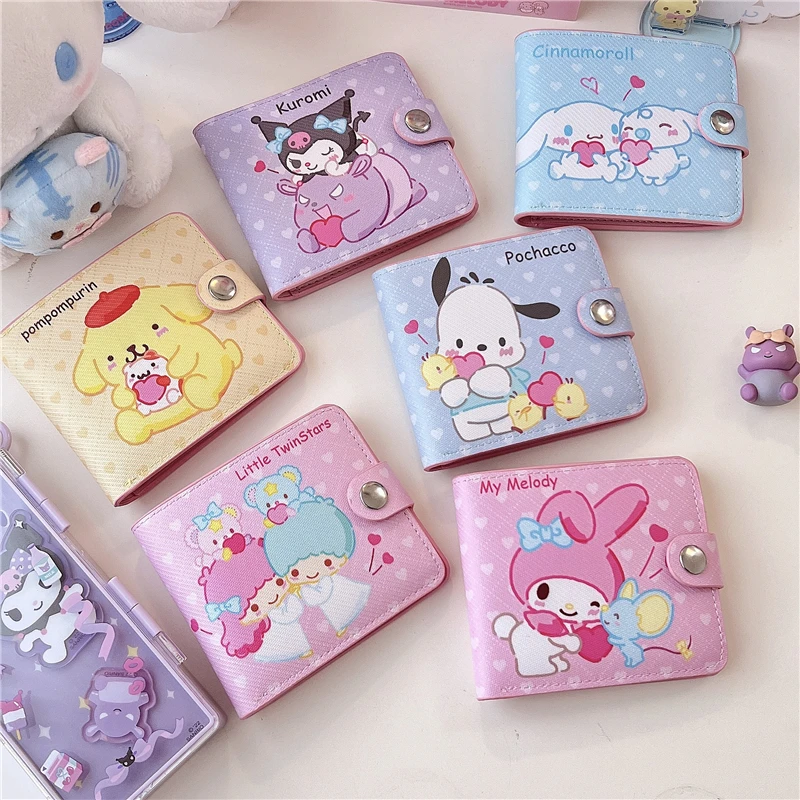 

My Melody kuromi Women's Wallet Short Women Coin Purse Card Holder Small Ladies Wallet Female Hasp Mini Clutch For Girl