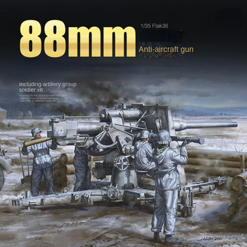 

NX 1/35 Anti-aircraft Gun with Artillery Group Model Resin Model Kit Resin Military Model Soldier Figure