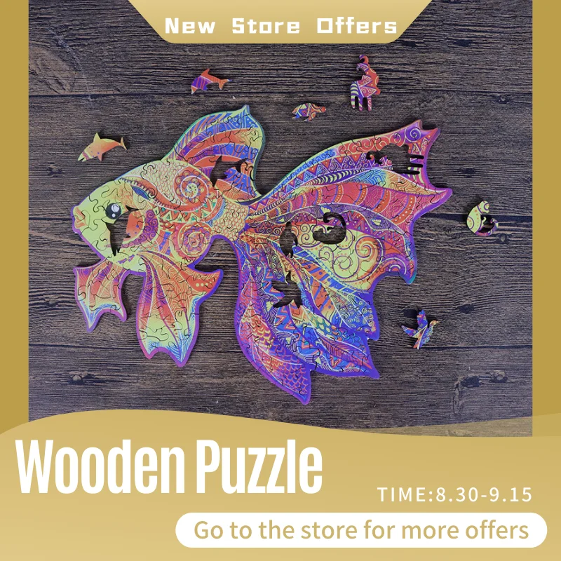 

Деревянная игрушка-Пазл «Золотая рыбка»