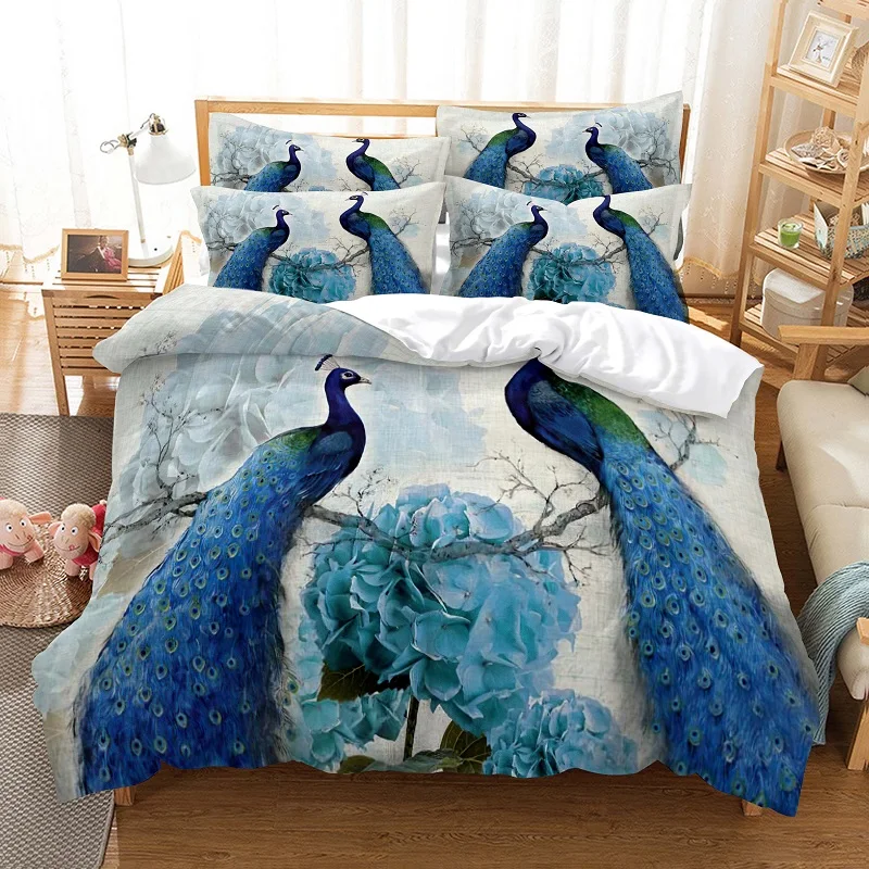 

Peacock Bedding Duvet Cover Set 3d Digital Printing Bed Linen Fashion Design Comforter Cover Bedding Sets Bed Set