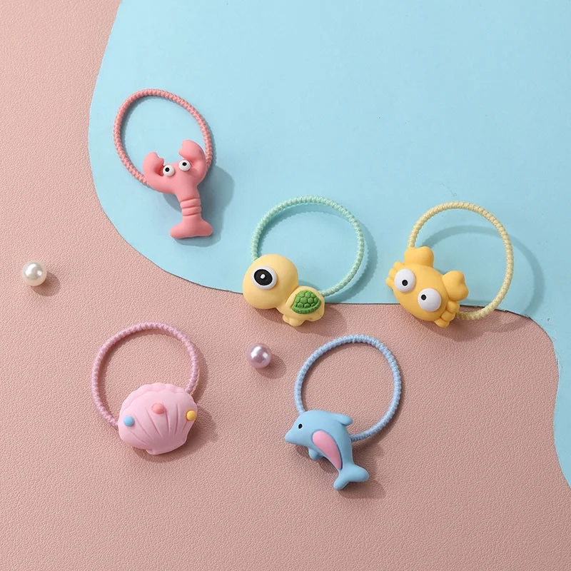 

5 шт., Детские эластичные резинки для волос, 3 см