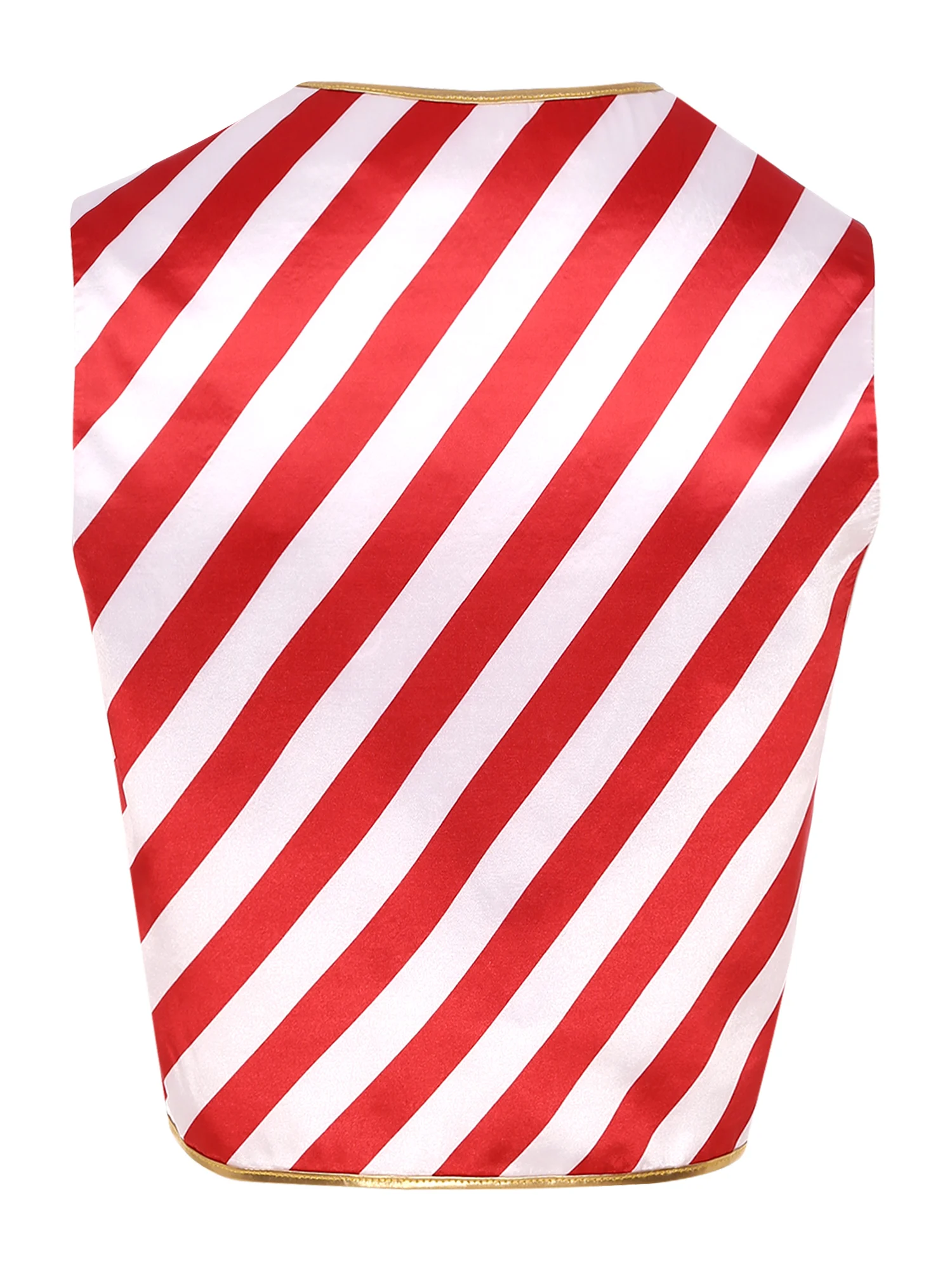 Мужской рождественский костюм Candy Cane в полоску с v-образным вырезом без рукавов