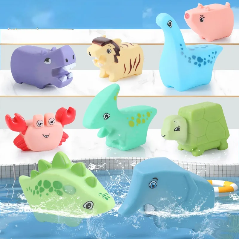 

Baby Bathing, Water Playing Toys, Baby Bathing, Baby Bathing, Children Squeezing, Crying, and Enamel Dinosaur