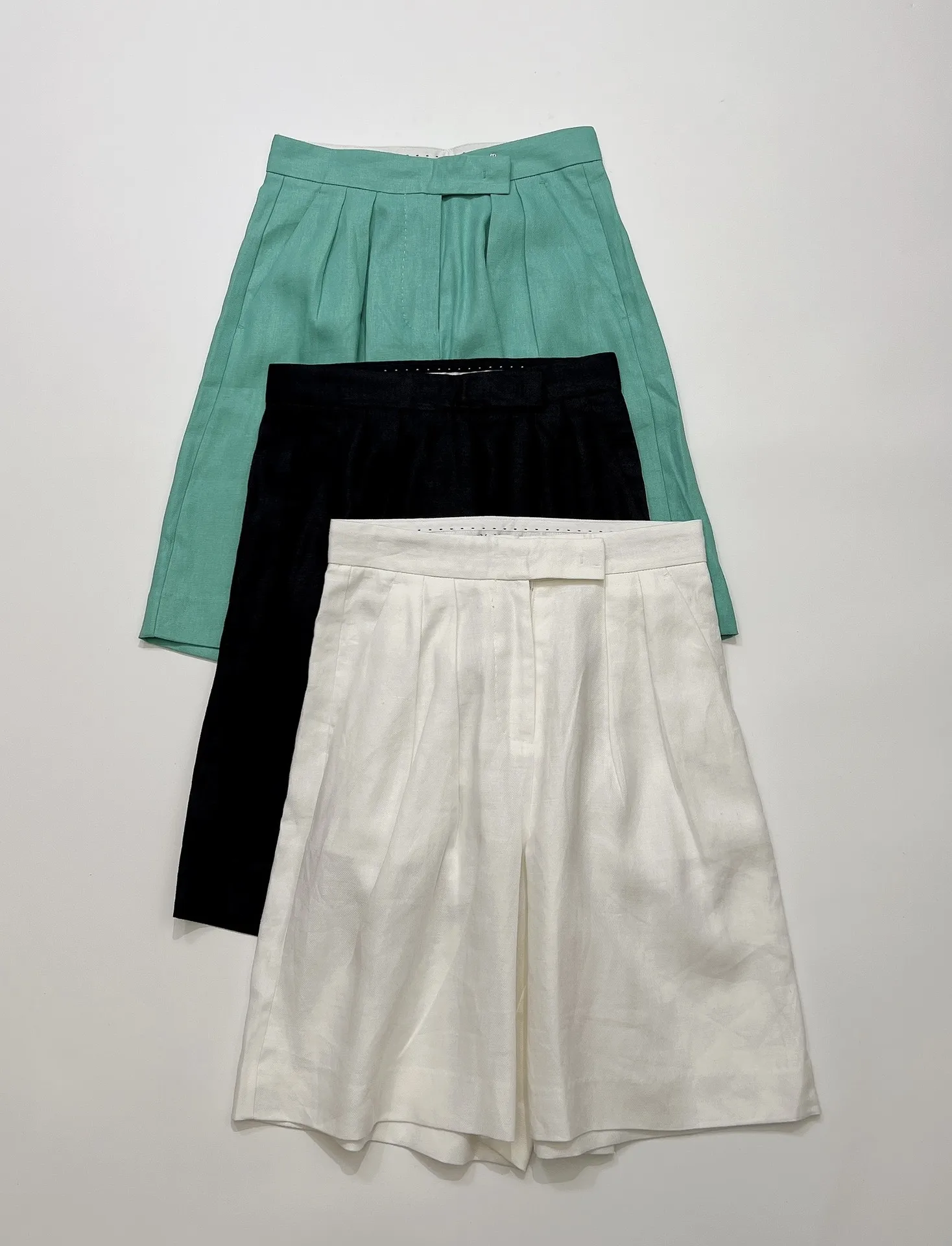 

2022 Summer New Style Linen Solid Color High Waist Casual Pants Shorts