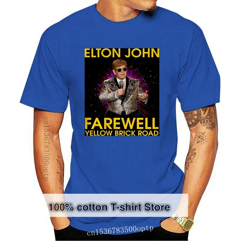 

Ретро футболка Elton Farewell John, футболка с индивидуальным принтом, 100% хлопок
