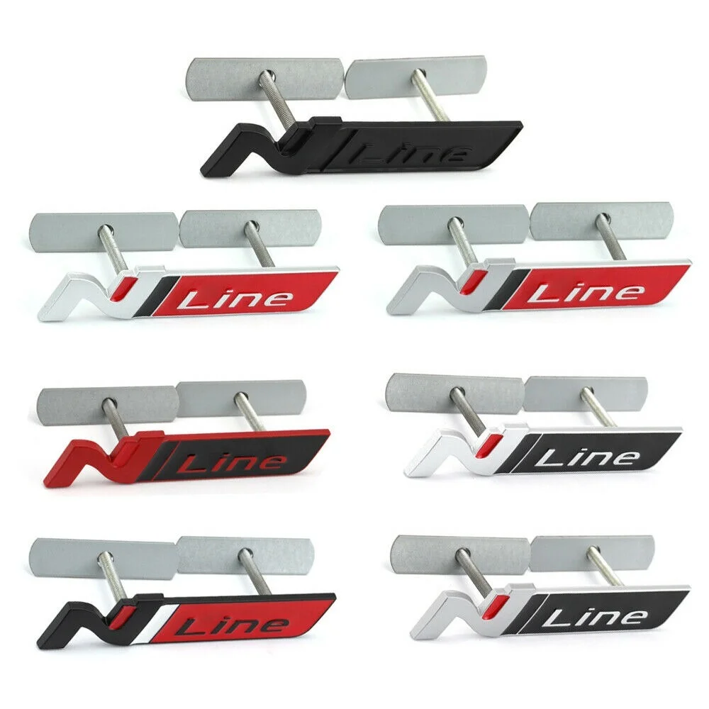 

N-Line Car Front Grille Emblem for Hyundai Elantra Veloster Sonata N Line Accessories Decal Badge