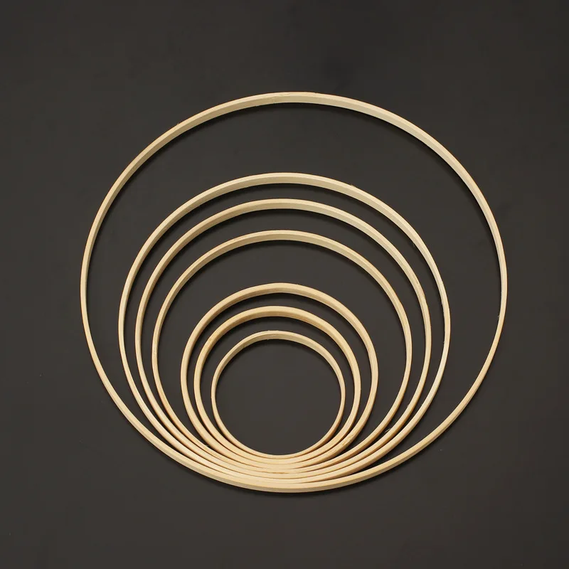 Бамбуковое кольцо деревянное круглое уловитель украшение для дома сделай сам