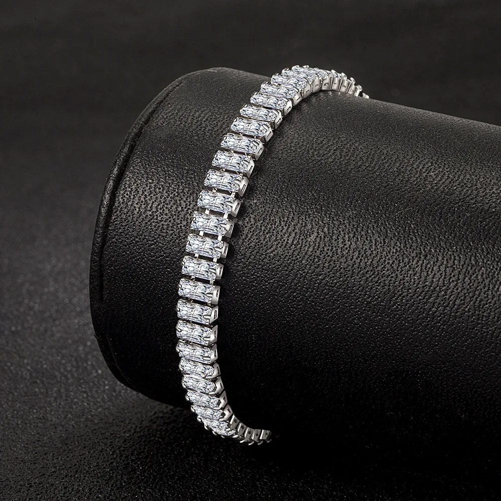 

925 Sterling Silver 6mm Cubic Zircon Tennis Women Bracelet Fashion Luxury Jewelry Free Shipping Offers Best Selling GaaBou