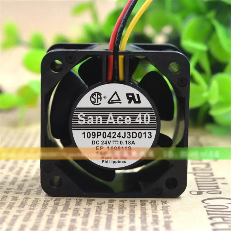 Новый вентилятор охлаждения для Sanyo 109P0424J3D013 4028 24 В 0.18A 4 см 2/3 провода инверторный вентилятор