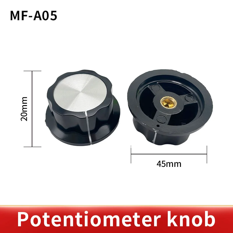 

2 шт./лот, шапка MF-A05, ручка потенциометра WH118 WX050, бакелитовая ручка, медный сердечник, внутреннее отверстие 6 мм