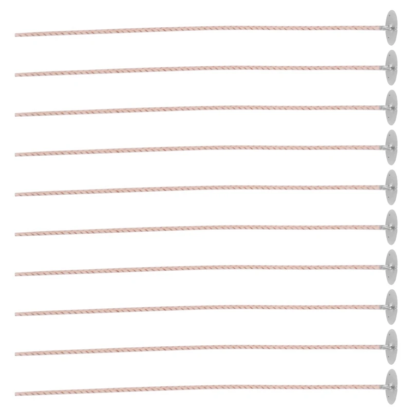 

AT14 500Pcs ECO Wicks For Soy Candles, 8 Inch Pre-Waxed Candle Wick For Candle Making,Thick Candle Wick With Base