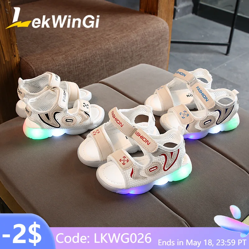 

Size 21-30 Summers Sandals Boys Girls Sandals with Light Solid Color Soft Soled Anti-Slip Children Kids Summer Beach Sandals