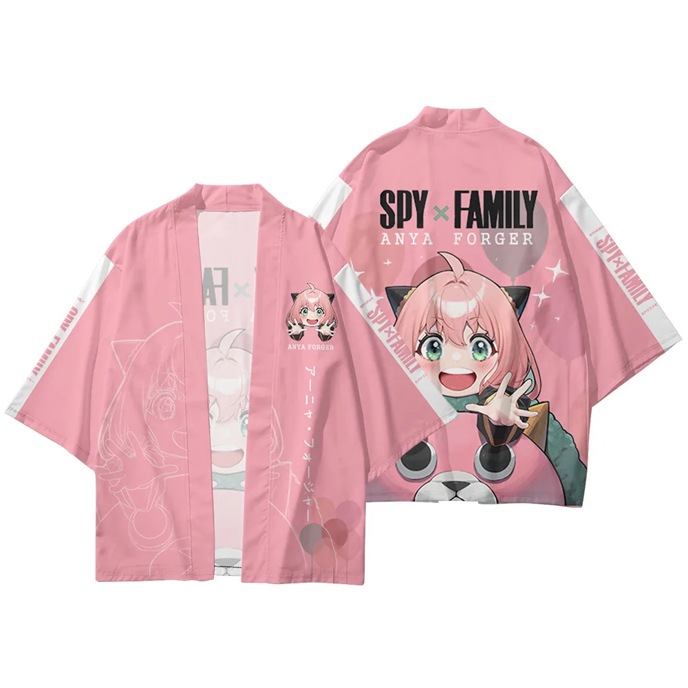 

3D Anime SPY X FAMILY Thin Summer Clothes Sun Protection Clothing Cartoon Anya Forger Twilight Yor Forger Kimono Cardigan Jacket