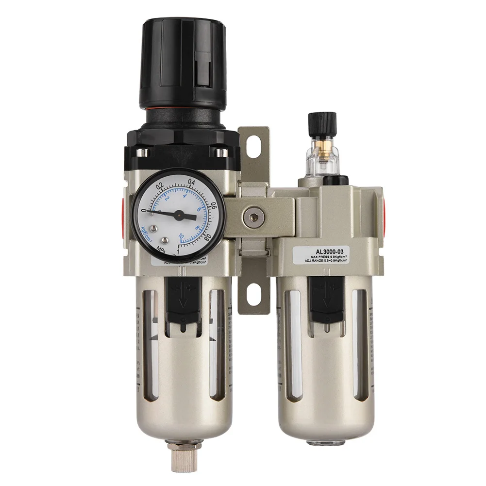 

1pc AC3010-03 Aluminum Alloy Compressed Air Pressure Regulator Moisture Trap Water Filter 3/8" Air Filter Regulator