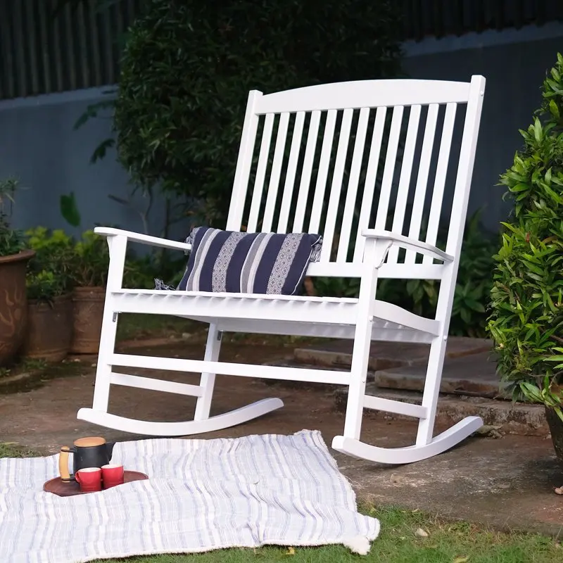 

2-Person Double Rocking Chair, White
