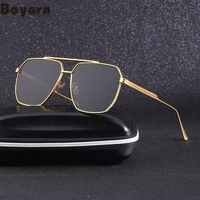 boyarn 2022 vintage double beam sunglasses mens shades ins style large frame sunglasses mens fashion outdoor ri