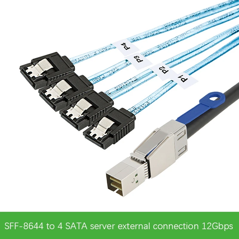 Mini SAS HD SFF-8644 to 4 x SATA 7Pin кабель для жесткого диска 12 Гбит/с внешний жесткий диск