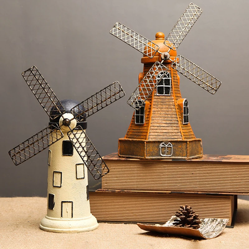 

Nostalgic Retro Home Decoration Figurines Retro Handicrafts Dutch Windmills Ornament Birthday Gifts Restaurant Decoration Crafts