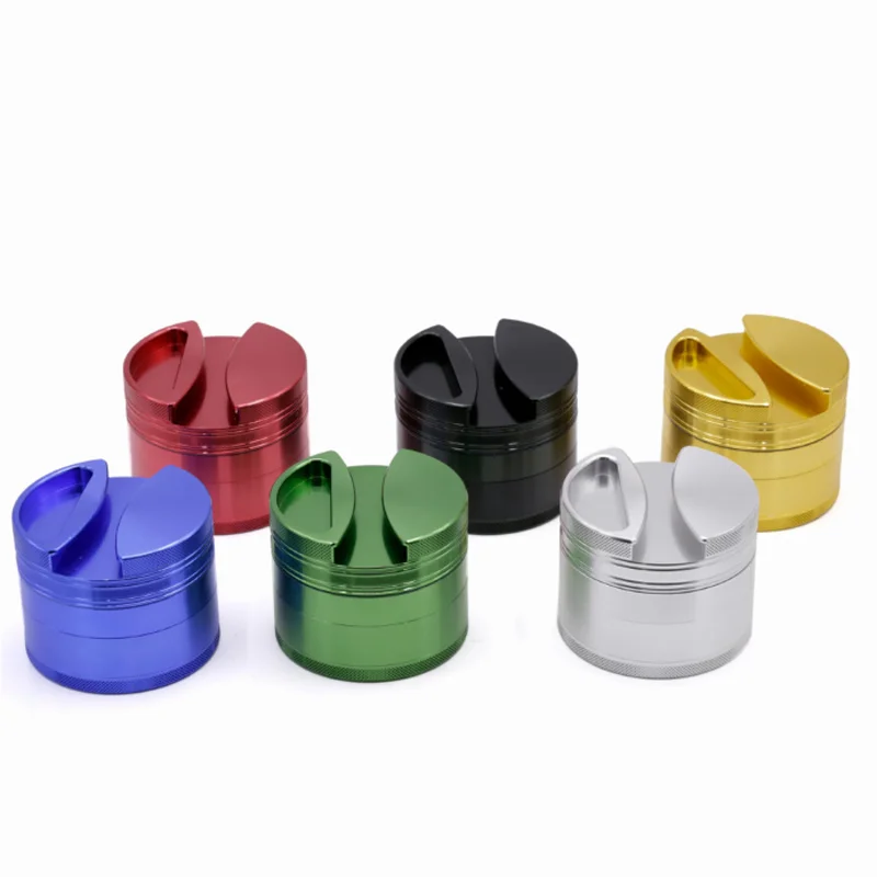 

Biggest 75MM Diameter Herb Weed Grinder Manual 4-Layers Aluminum Alloy Bilateral Groove Tobacco Sheeder Shark Tooth Spice Crush