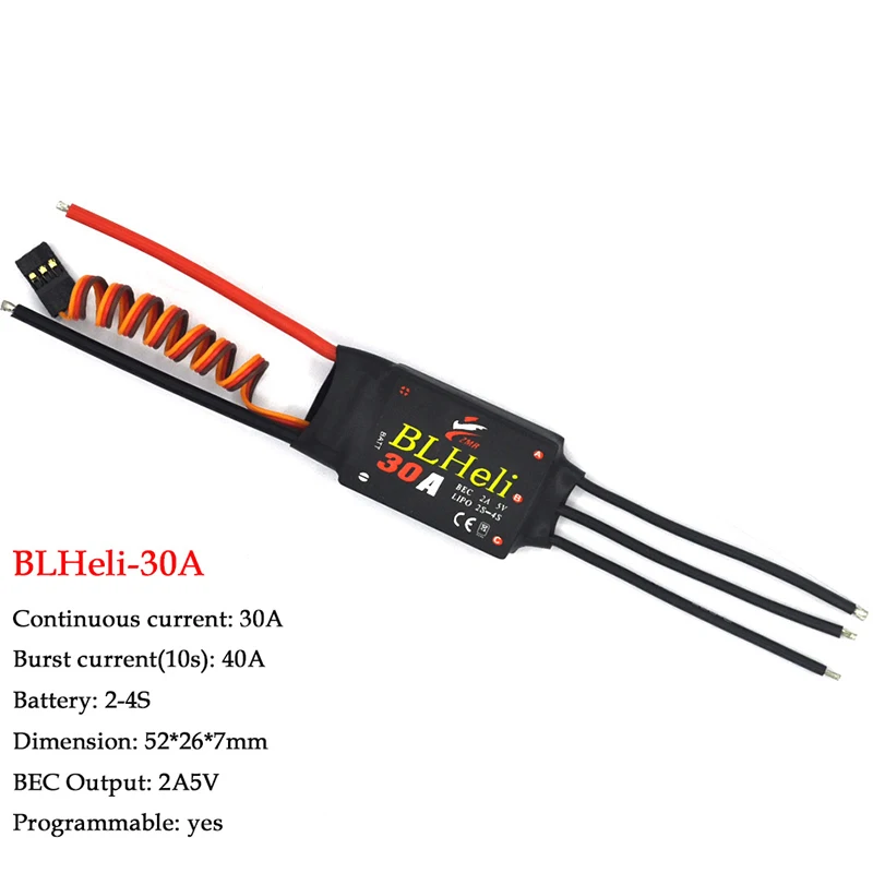 

BLHeli бесщеточный ESC 12A 20A 30A 40A 50A 60A 80A с UBEC электронный регулятор скорости для неподвижного крыла DIY FPV RC дрона самолета