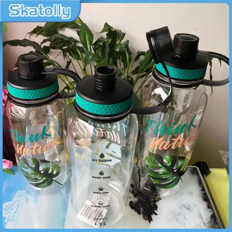 

1200/1500/2000 мл стакан для воды большой емкости прозрачные пластиковые спортивные бутылки креативная бутылка для воды для напитков