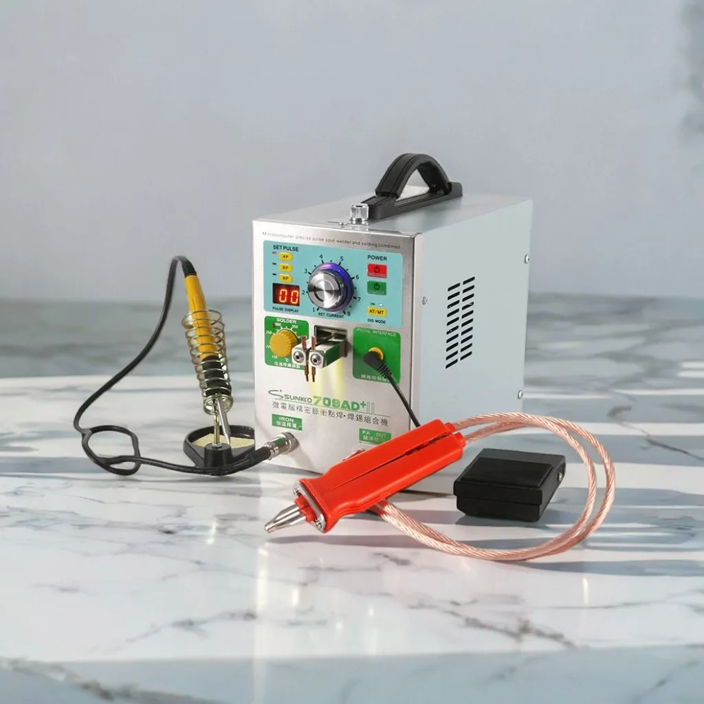 SUNKKO 709AD + аккумулятор для точечной сварки маленькая ручная сварочная ручка с