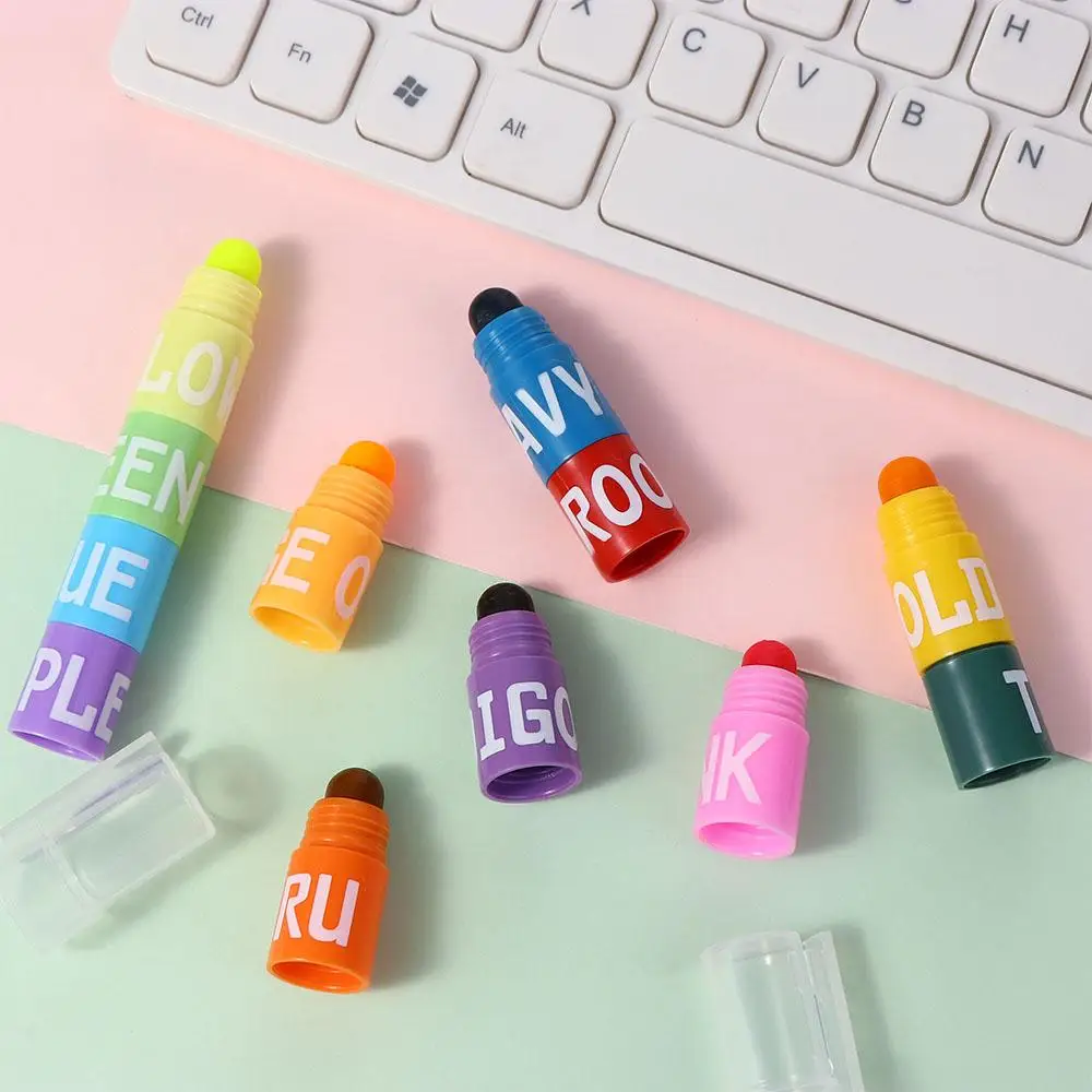 

Stackable Crayon Graffiti Student Stitching Color Solid Fluorescent Painting Pens