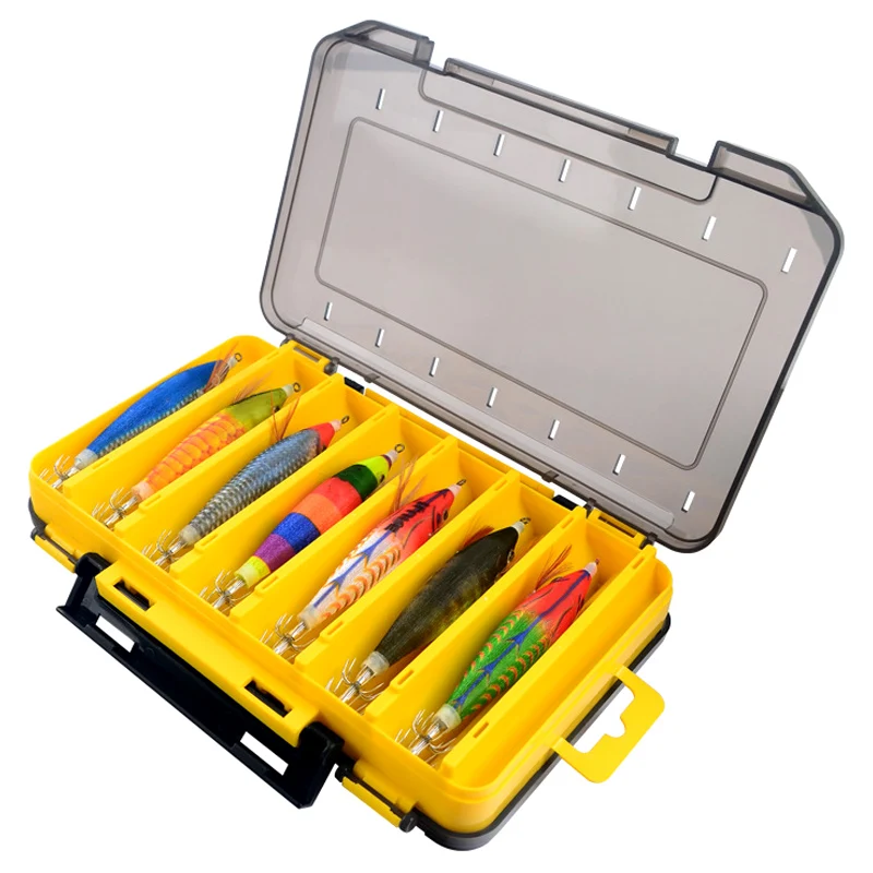 

Double Sided Fishing Box 12 Compartments Fishing Accessories Lure Hook Boxes Storage Double Sided Strength Fishing Tackle Box
