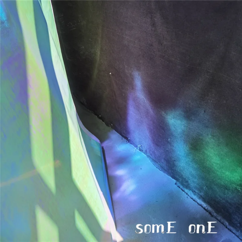 

Rainbow Reflective Fabric Blue-green Waterproof DIY Live Background Decor Stage Cosplay Skirt Bag Clothes Designer Fabric