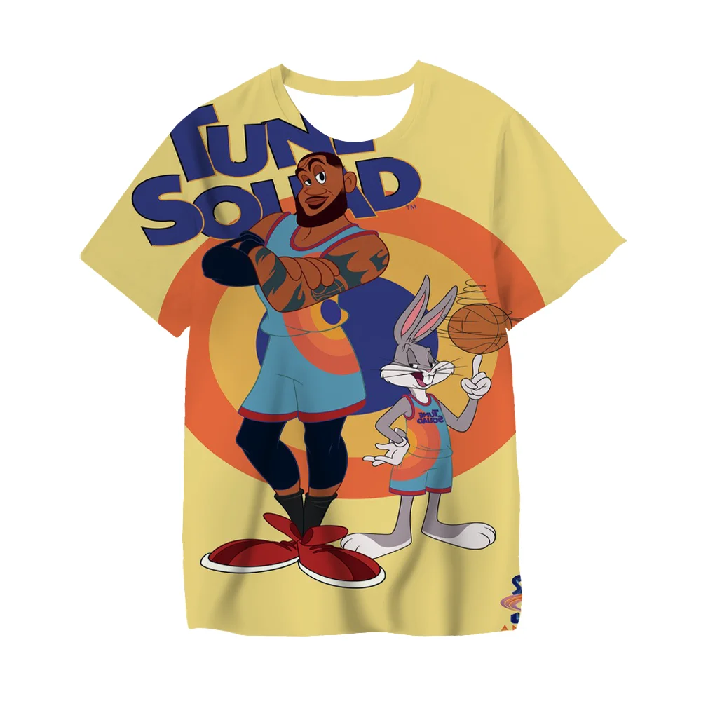 

Boys Gilrs Anime Clothes Bugs-Bunny 3D Print Tshirts Kids Summer Short Sleeve T-shirts Children Cartoon Funny Tops T Shirt 3-14Y