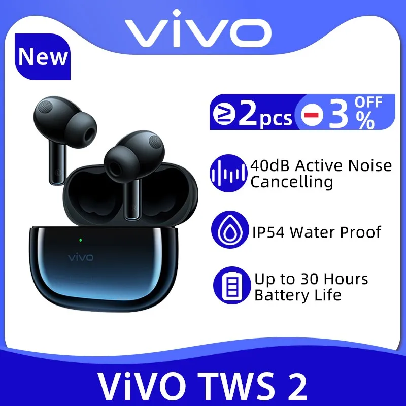 

Беспроводные наушники Vivo TWS 2 с поддержкой Bluetooth 5,2, 3 микрофона