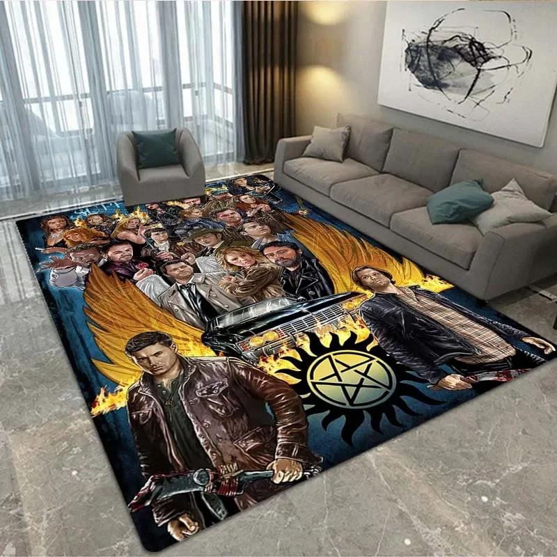

Movie supernatural - evil power Pattern carpet living room bedroom sofa door mat decoration children's game non-slip floormat