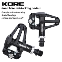 kore road bike self locking pedals ultralight aluminum alloy 2 sealed bearing bicycle pedal keo pedals 9 degree cleat bike part