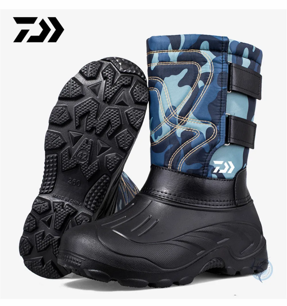 Купи 2023 New Daiwa Fishing Shoes Men's Winter Plus Velvet Thick Snow Boots Non-slip Plush Warm Ski Cotton Shoes Hiking Shoes за 1,099 рублей в магазине AliExpress