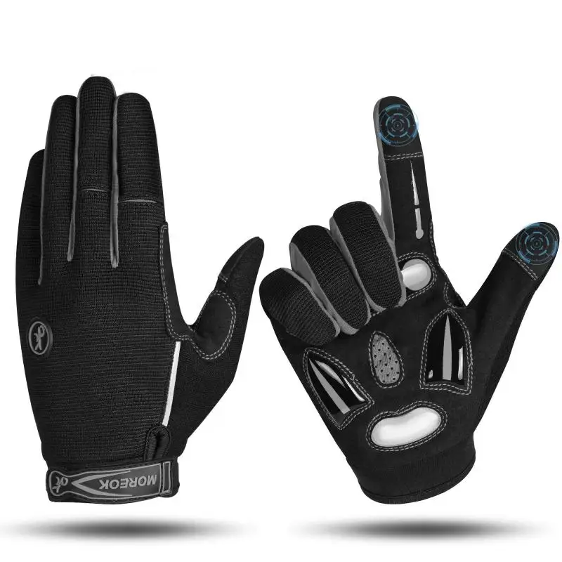 

Men Bike Gloves Full Finger Cycling Gloves 5MM SBR Liquid Gel Padded Women Anti-Slip Shock-Absorbing Touchscreen Bicycle Gloves