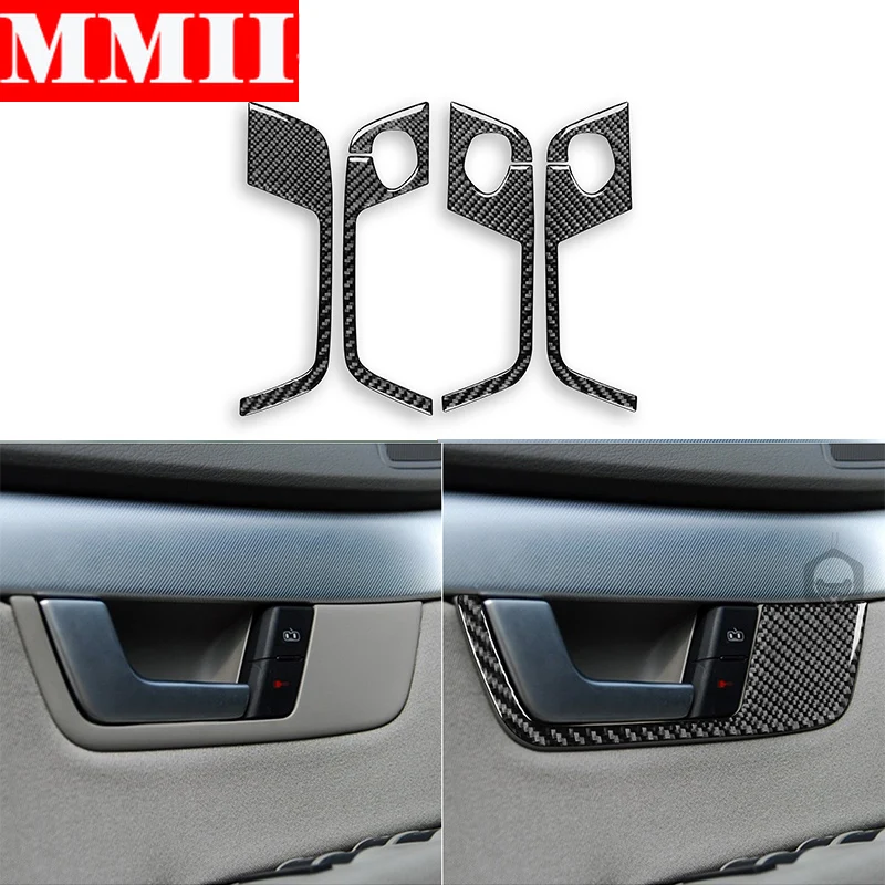 For Audi A4 S4 B7 2005 2006 2007 2008 Car 4 Door Handles Switch
Decorative Frame Cover Trim Carbon Fiber Sticker Accessories