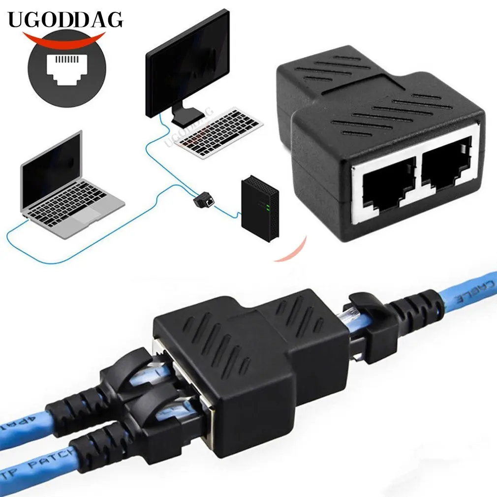 Практичный Разветвитель RJ45 переходник порт CAT5/6 LAN Ethernet-кабель высокая